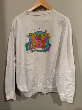 BTS Dynamite White Crewneck Sweatshirt